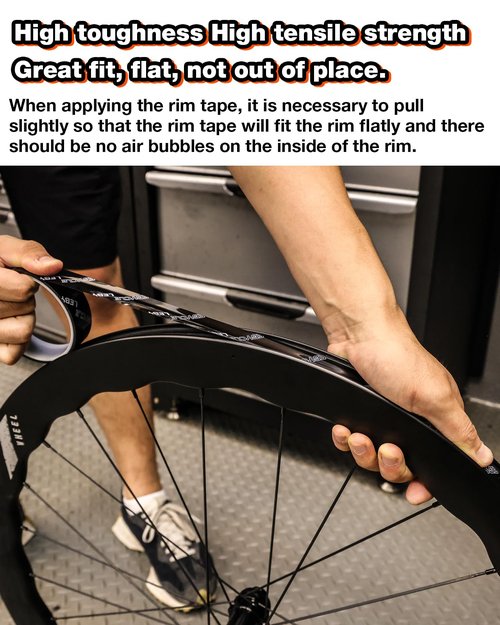 LEBYCLE Tubeless Rim Tape Black 21/24/27/30/33/36mm x 10m, Bike Rim Tape for Tubeless Road, Gravel & MTB Wheels – Strong Adhesive, Easy Clean Removal(24mm)