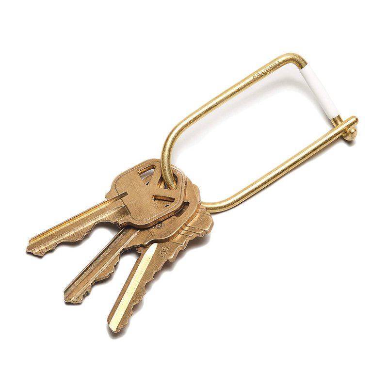 Craighill Wilson Brass Keyring - 2” Carabiner Keychain Clip, Key Ring for Car Keys, Lightweight, D Ring Key Organizer