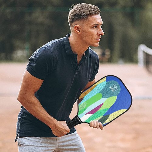 Graphite Pickleball Paddles Set of 6, 2025 USAPA Approved, 2 Kids & 4 Adult Paddles, Fiberglass Surface (CHS), Polypropylene Lightweight Honeycomb Core, 6 Pickleball, 4 Replacement Soft Grip + Bag