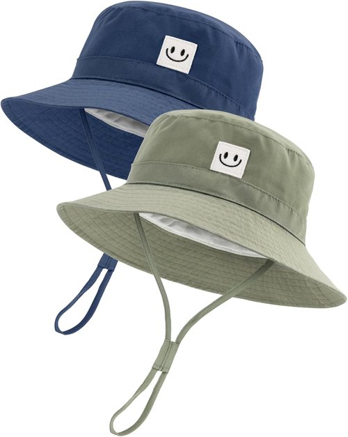 FURTALK Baby Sun Hat - Smile Face Toddler Bucket Hat with UPF 50+ Sun Protection | 0-5 Years