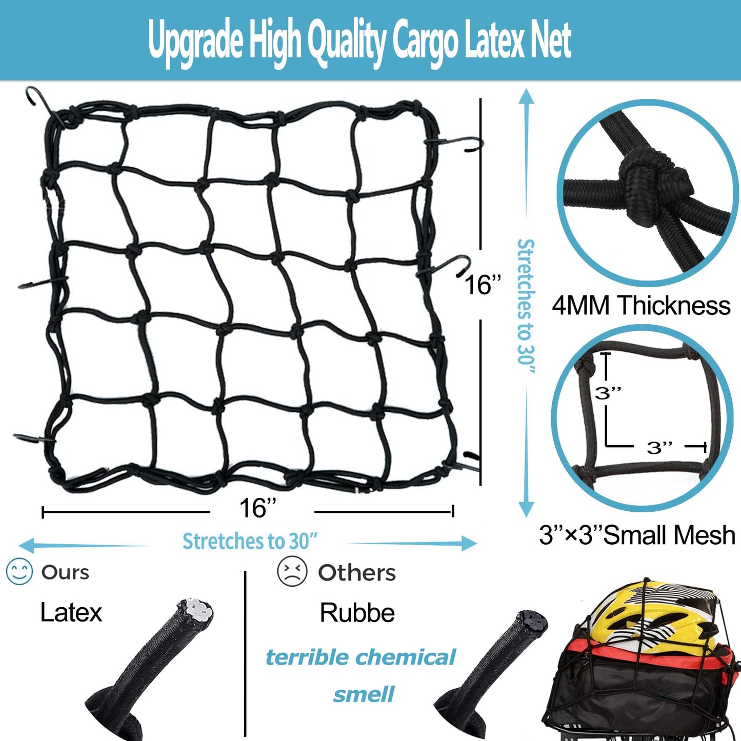 YONTUO Rear Bike Rack,Bike Cargo Rack,Bicycle Pannier Rack with Reflector and Cargo Net,Height Adjustable Fit 26”-29” and 700c Bike with Non-disc Brake,BCR04