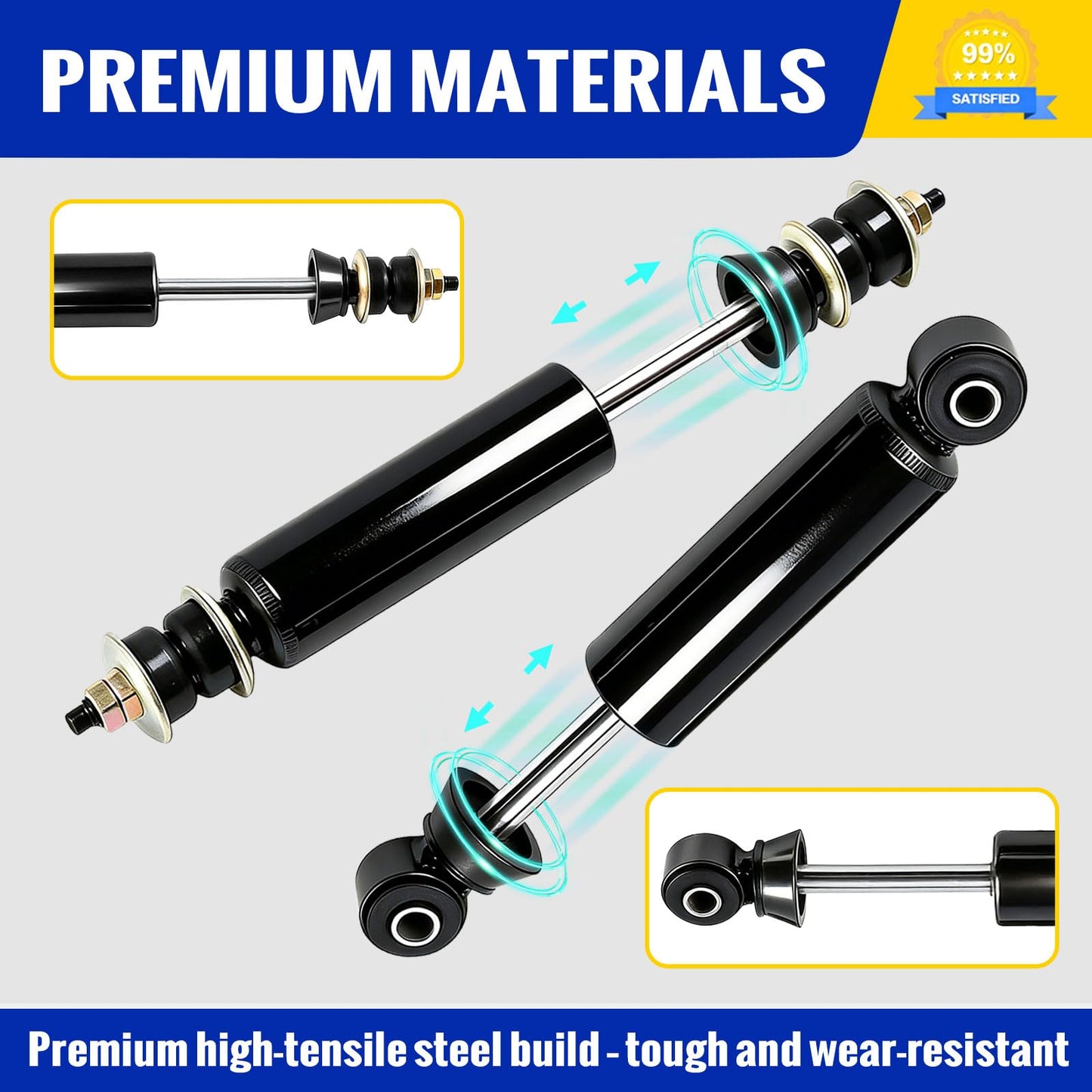 Roykaw Club Car DS Shocks, Precedent Shocks,Golf Cart Front and Rear Shock Absorbers Compatible with Club Car DS G&E 1988-up,Precedent G&E 2004-up,Replace OEM 1014235 1015813 1010991 1012183 1014236