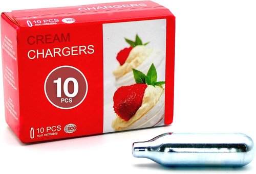 ICO Whipped Cream Chargers - 10 Count 8g N2O for Whipped Cream Dispenser | Perfect for Standard Makers