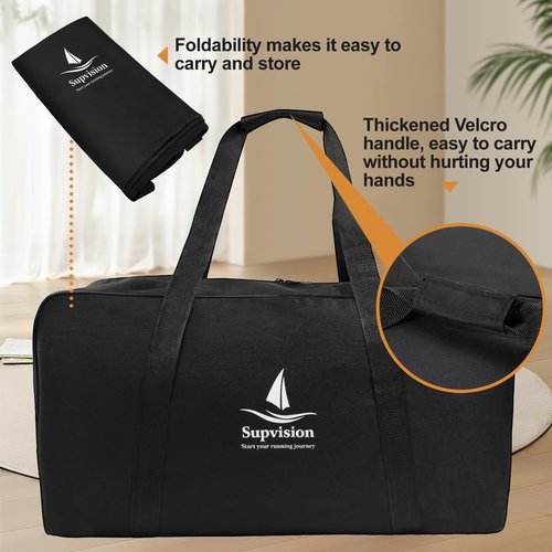**Foldable Duffle Bag by [Brand Name] - Durable 54L Travel Tote with Zippers & Handles | 23.6"x11.8"x11.8"**
