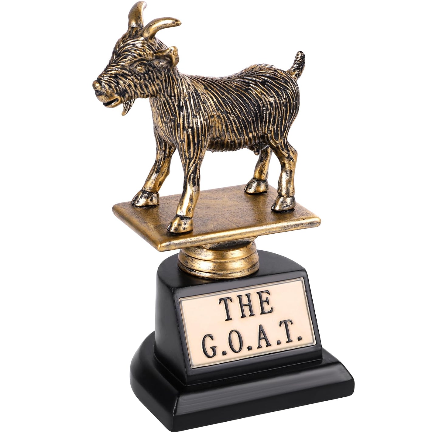 6" The Goat Trophy Award, FiiMan G.O.A.T Greatest of All Time Trophy, Funny Recognition Trophy, Unique Recognition Gift Plaque for Fantasy Sports, Employee, Teacher, Boss, Friend. The Humble Goat!