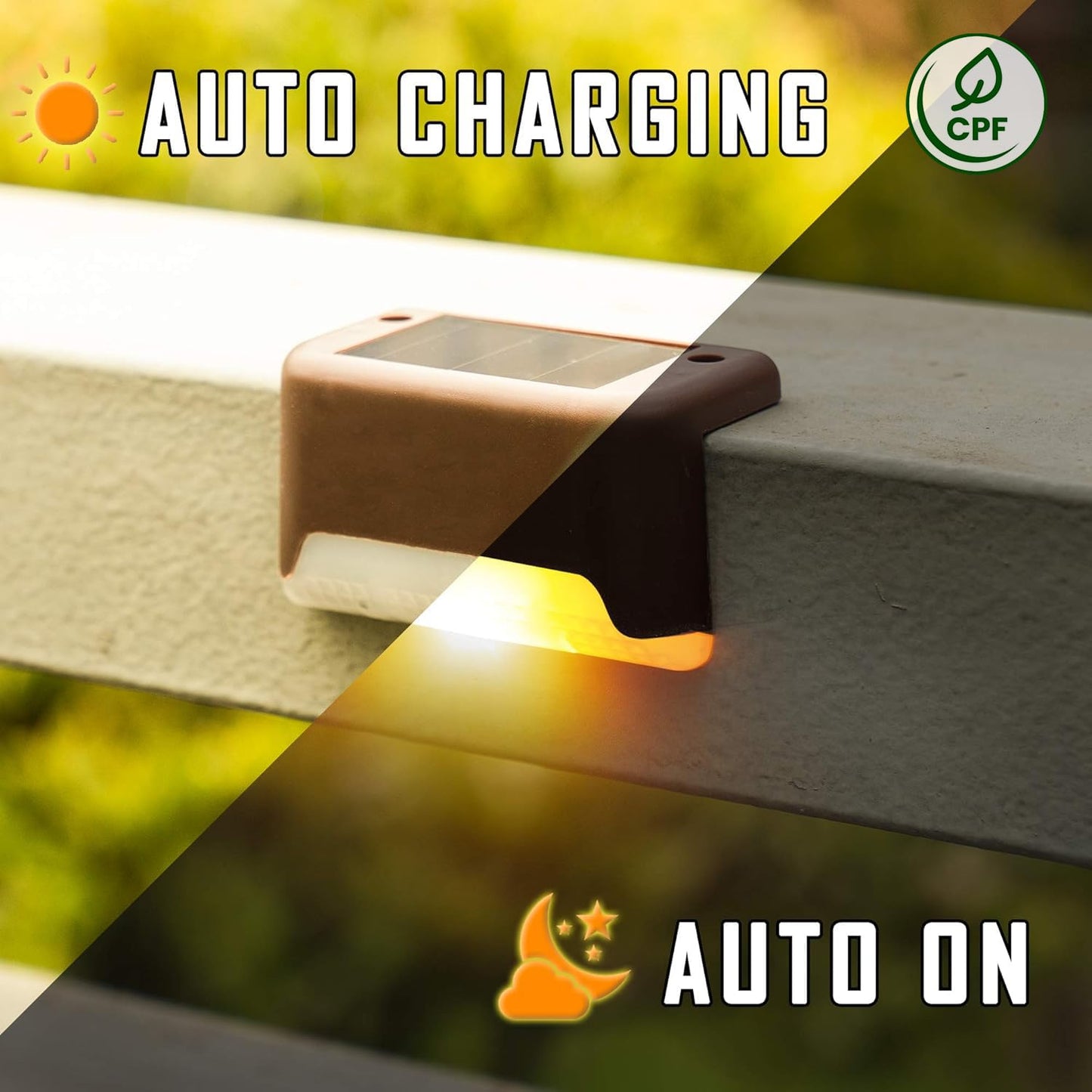 SOLPEX Color Changing Solar Deck Lights, 16 Pack Waterproof LED Lights for Decks,Stairs,Fences,Yards and Patios