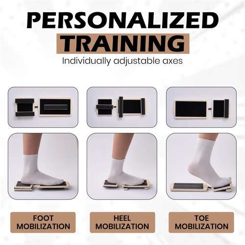 Lussora Foot & Ankle Strengthener Kit – Ankle Balance Board for Strength, Stability, Mobility & Injury Recovery – Complete Set with Beginner & Advanced Bars, 2 sizes Cork Balls, Manual & Carry Bag