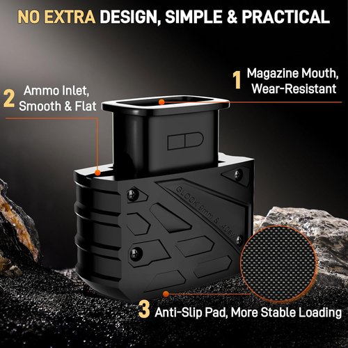 Glock Magazine Speed Loader - Quick & Efficient Loading for Glock 9mm/.40 S&W Models | Matte Black