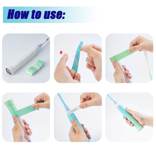 Senston 2pcs Racquet Handle Grips Tape for Tennis/Badminton/Squash