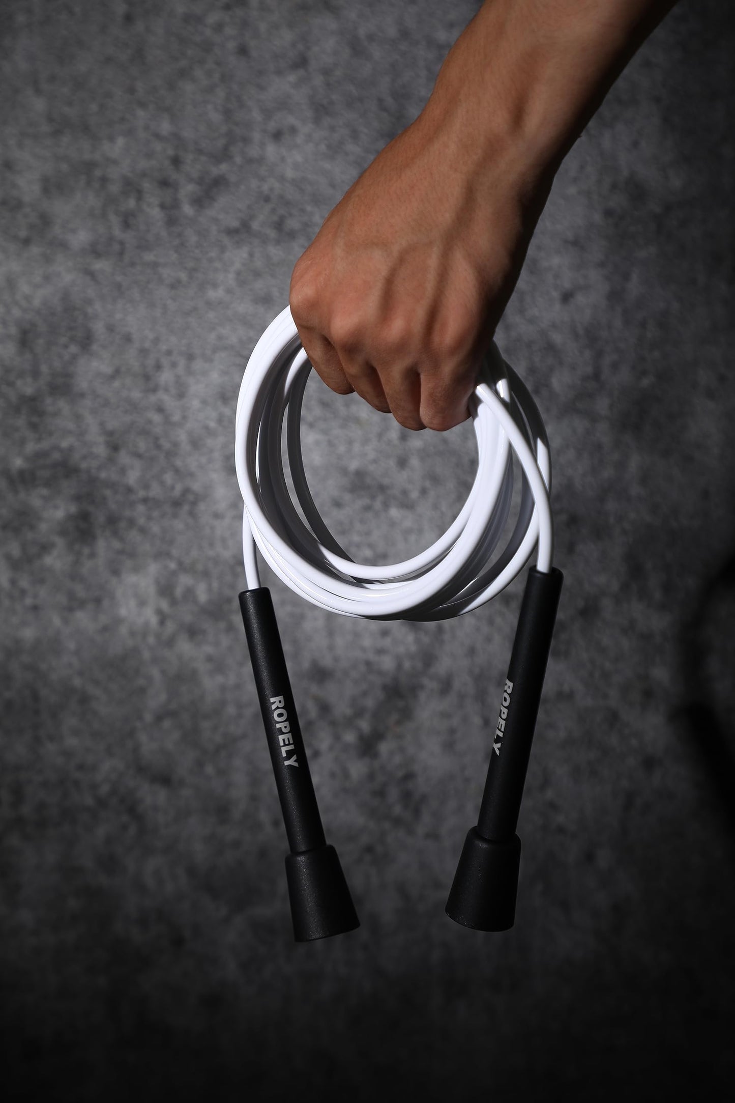 Ropely Skipping Rope 6-in-1 Set Jump Rope Beginner Friendly Kit with Tangle Free Segmented Beaded Rope, PVC Speed Rope, Massage Ball, Resistance Band, and Handle Tape, Adjustable Length (Purple/White)