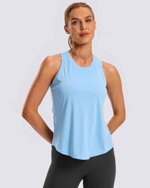 G Gradual Women's Racerback Yoga Tank Top - Loose Fit Athletic Shirt for Running & Gym Activities