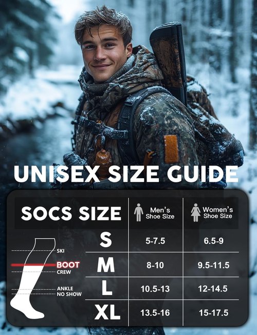 Juclise Alpaca Boot Socks for Men and Women, Moisture Wicking, Temperature Regulating, Hiking, Running(Dark Gray XL)