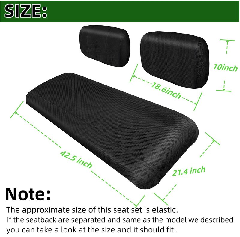 BestAccess Golf Cart Seat Cover | Golf Cart Mesh Seat Cover for Yamaha G2 G9 G16 G19 G22 & Club Car DS Pre-2000, E-Z-GO Marathon Golf cart