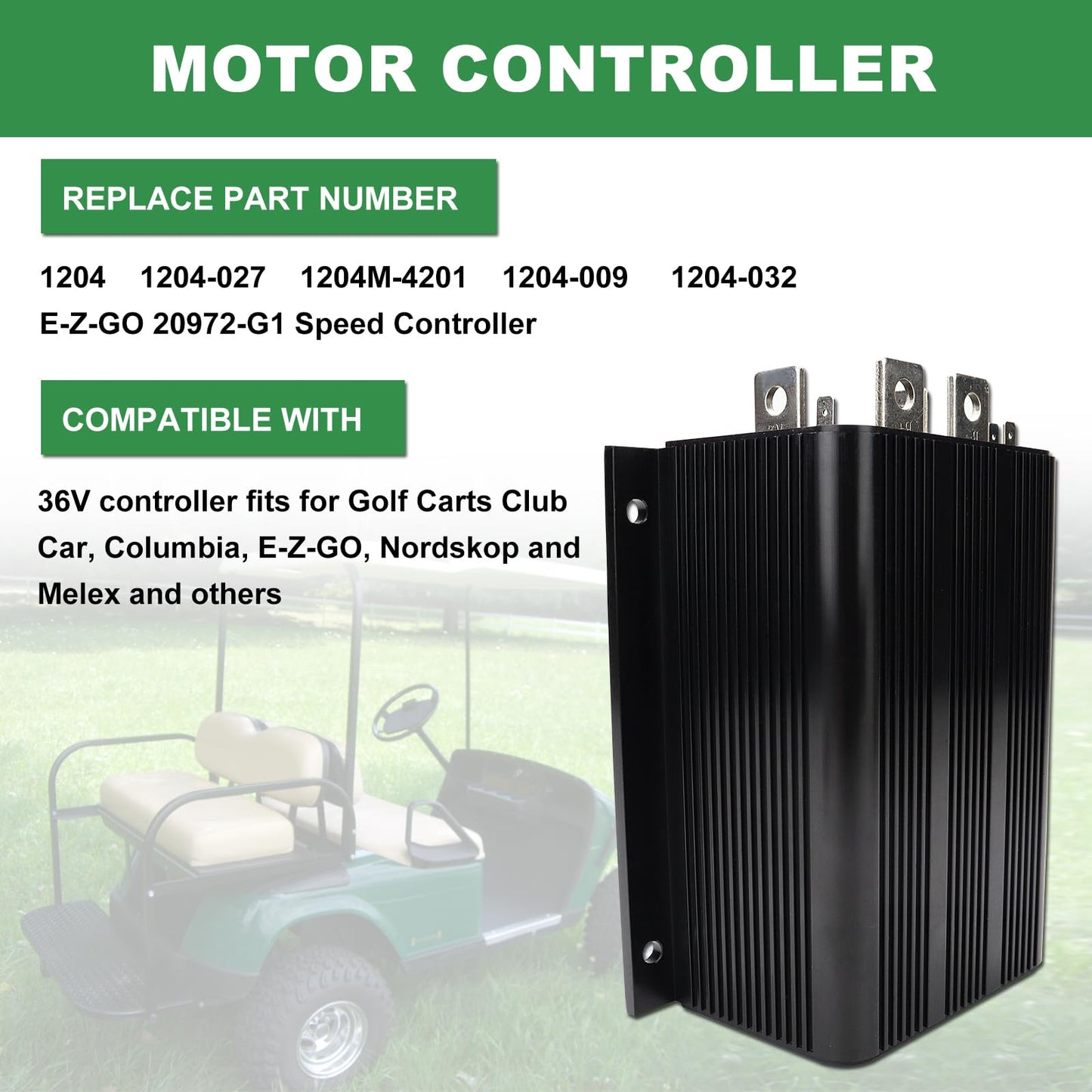 1204-027 Curtis Speed Controller 36V 275amp 0-5KΩ for EZGO Golf Carts DC Motor Controller 1204M-015,1204-032, 1204M-4201,1204-408