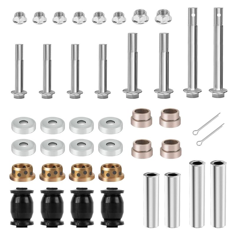 FIXHAWK Front Lower Arm King Pin Spindle Knuckle Bushing Repair Kit Fit for Yamaha G22 G29 Gas and Electric Golf Cart,Replace OEM# 91402-25020-00 91490-25020-00 2NL-23448-00-00