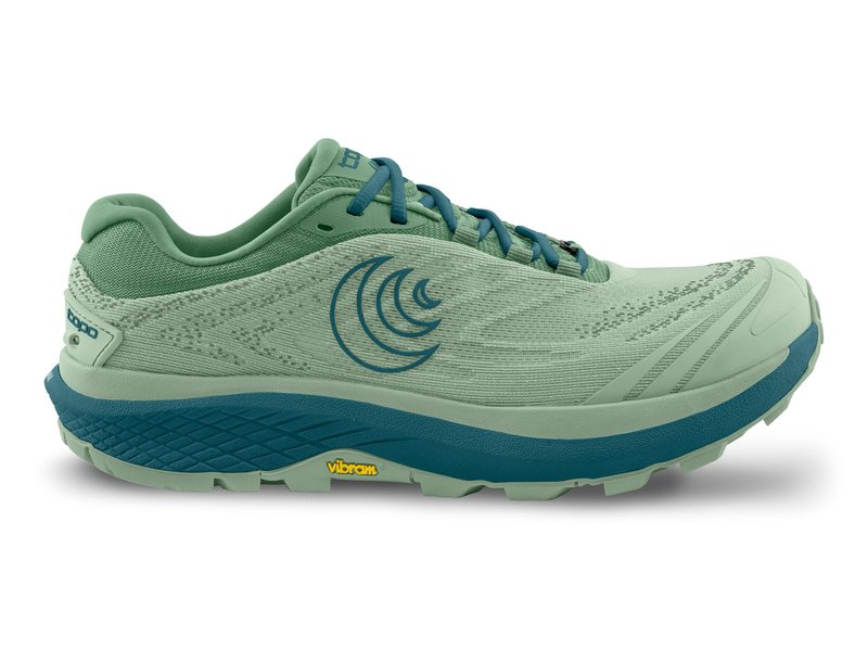 Topo Athletic Women's Pursuit 2 Running Shoes - Comfortable Lightweight Cushioned Durable 0MM Drop Laced Trail, Athletic Footwear, Sage/Blue, Size 8