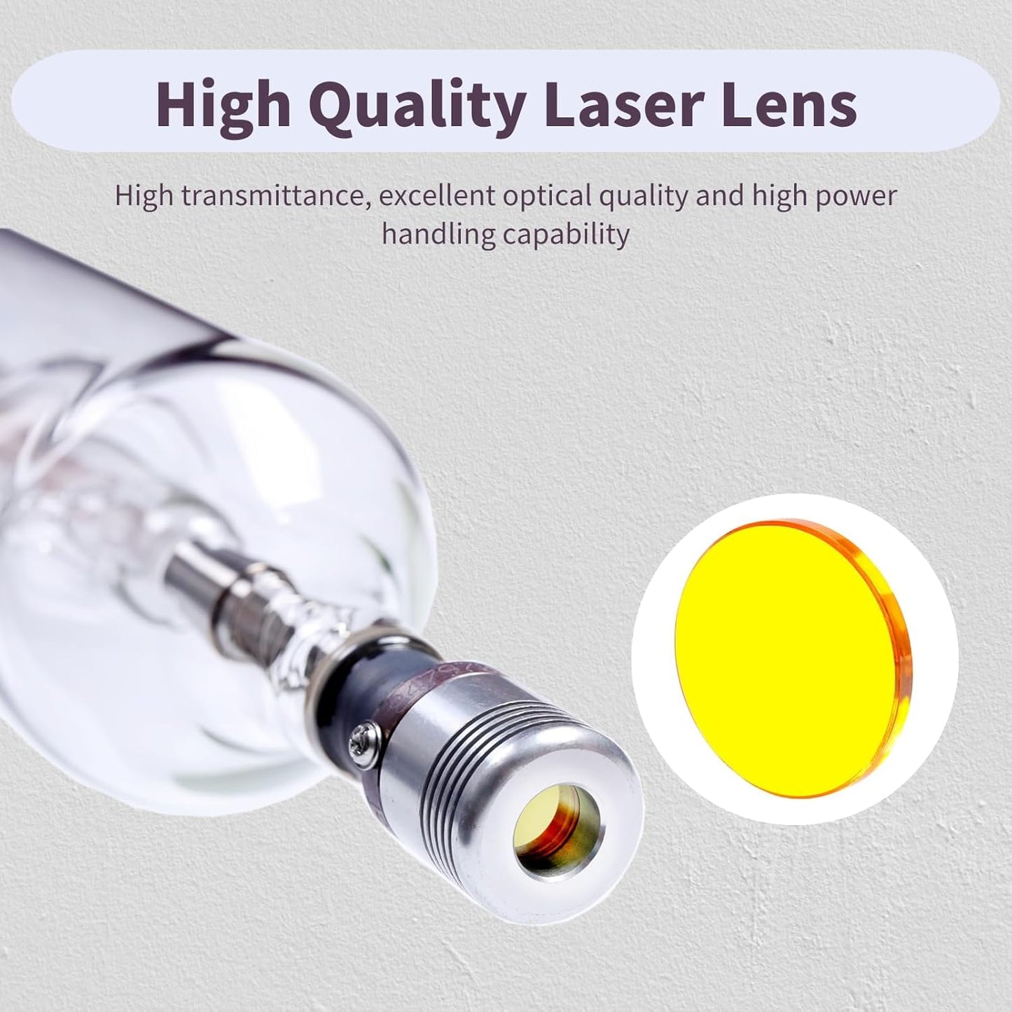MCWlaser RECI W2 CO2 Laser Tube - 90W/100W Power, 1240mm Length, 80mm Diameter, 10,000h MTTF