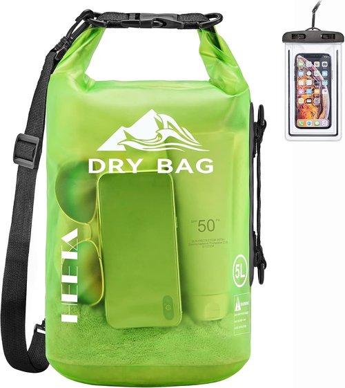 HEETA Waterproof Dry Bag - Lightweight Roll Top Storage for Travel & Outdoor Activities | 5L/10L/20L/30L/40L Sizes