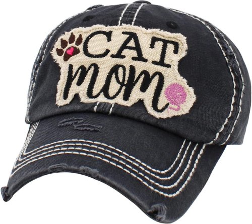 KBETHOS Women's Baseball Cap - Distressed Vintage Dog & Cat Mom/Dad Embroidered Hat | Unconstructed Design