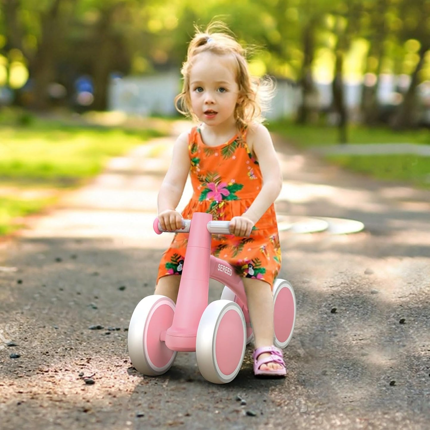 SEREED Baby Balance Bike - 4-Wheel Toddler Bike for 1-Year-Olds | Perfect First Birthday Gift