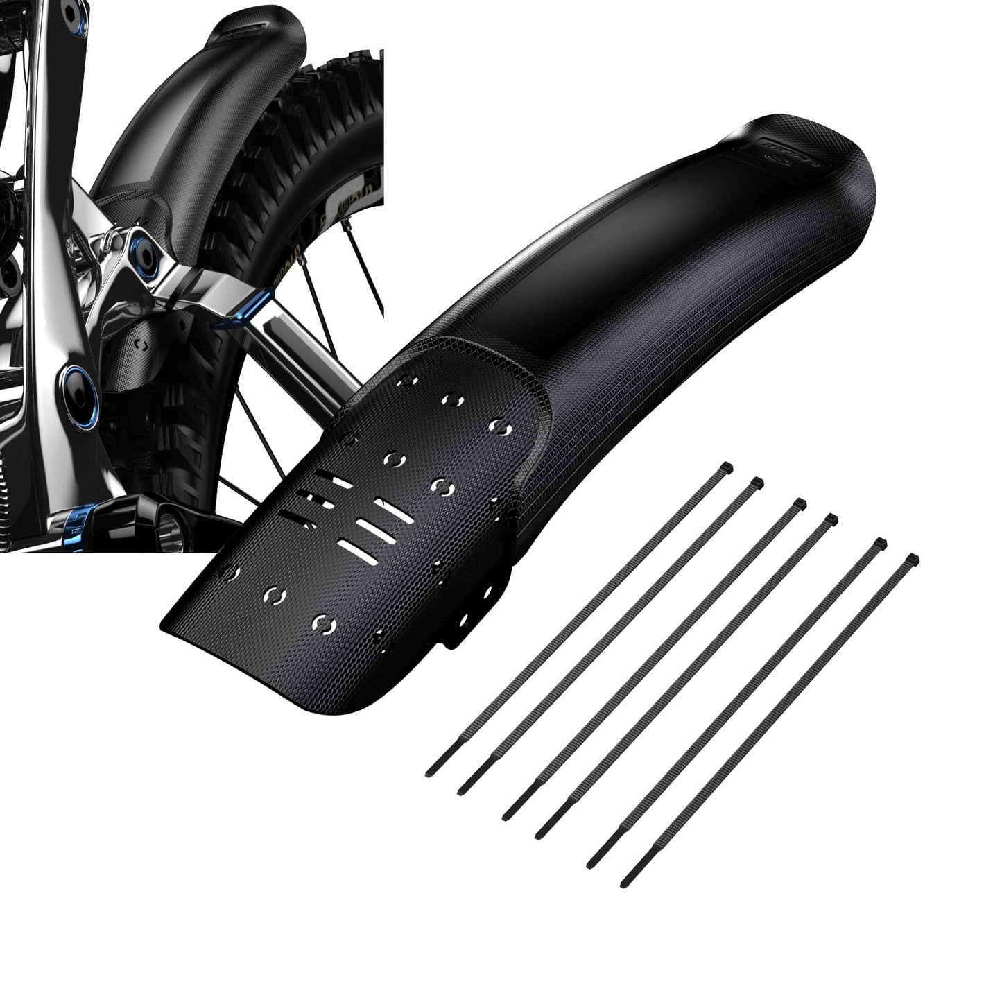 ENLEE MTB Mountain Bike Fender, Bicycle Mudguard, 14.27'' Length, 3.14'' Width, for Adults Men Women