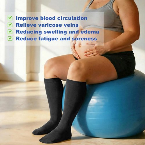 4 Pairs Plus Size Compression Socks for Women Wide Calf L/XL-5XL (15-20mmhg) Compression Socks Men Knee High Support Compression Stockings for Women Wide Calves Big Calf Wide Leg Foot for Nurses and Flying