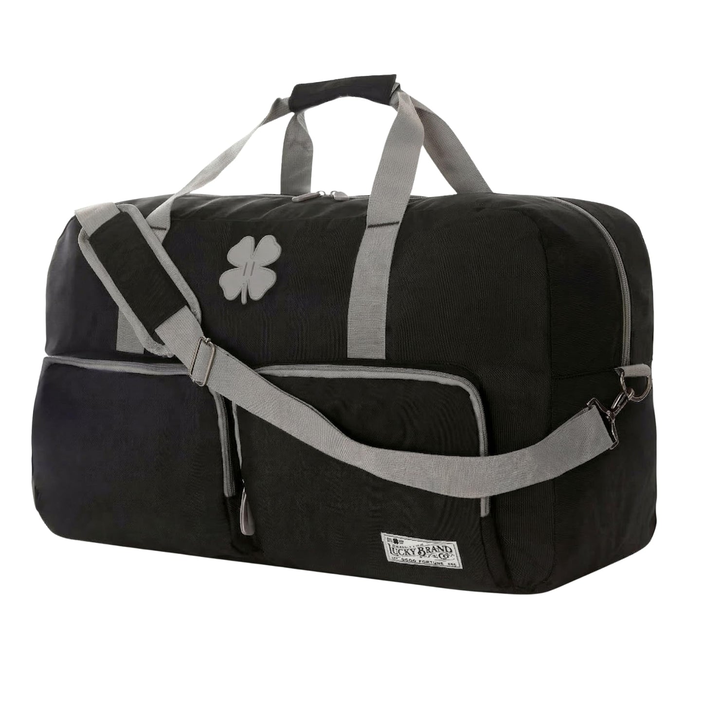 Lucky Brand Unisex Large Duffle Bag, Adjustable Strap, Foldable Weekender Bag