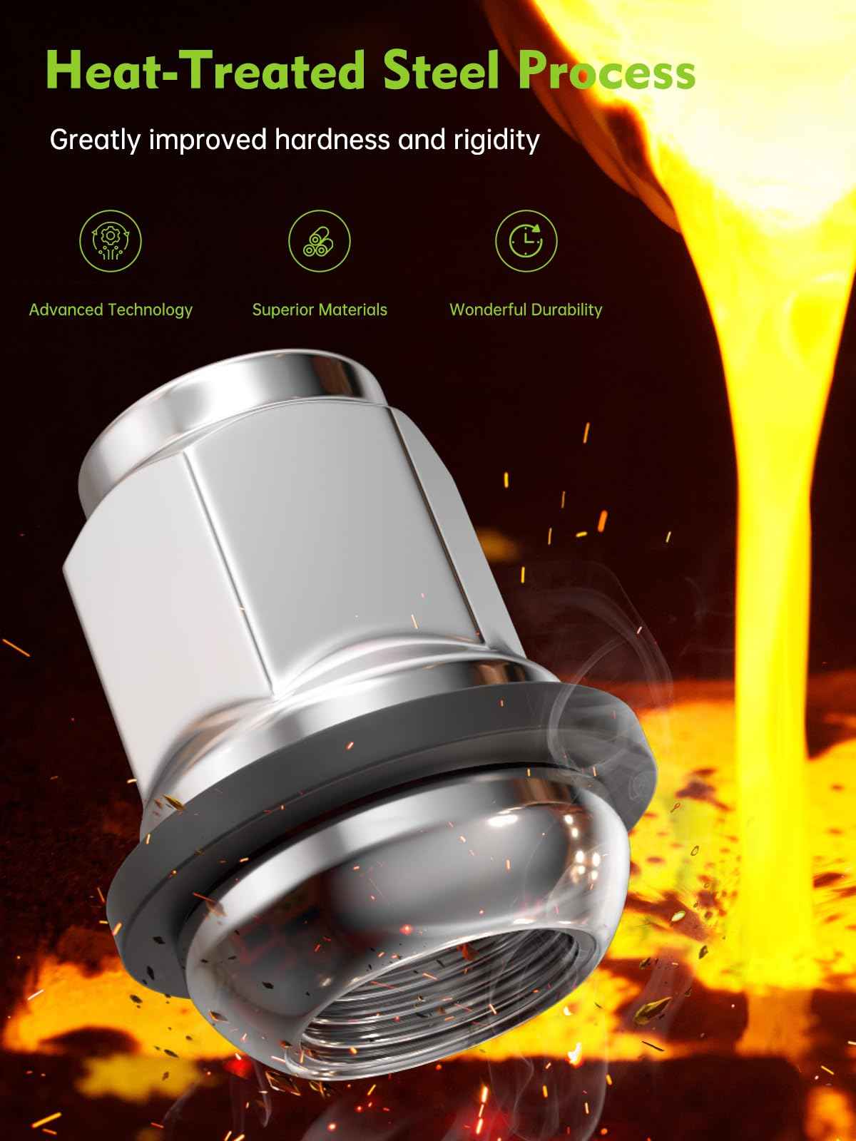 AUTOPTIM M12X1.5 OEM Lug Nuts - Replacement for Honda Accord Civic HR-V Element Acura ILX TSX Factory Style Wheel, Radius Mag Seat with Detachable Plastic Washer Tire Lug Nuts