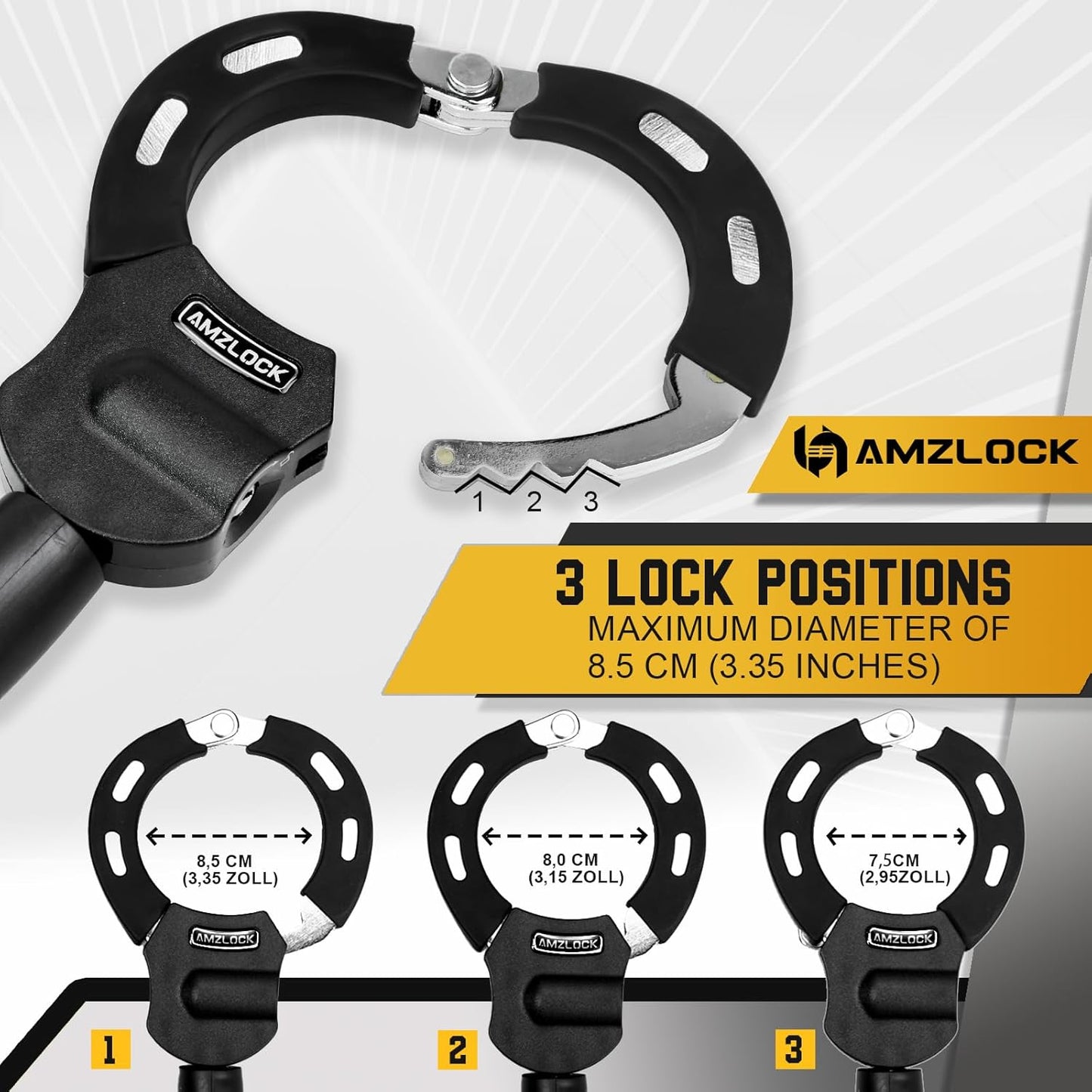 Skiennix Heavy-Duty Scooter Lock - 5/16" Anti-Theft Chain for Electric Scooters, E-Bikes & Bicycles | 29.5" (75cm)