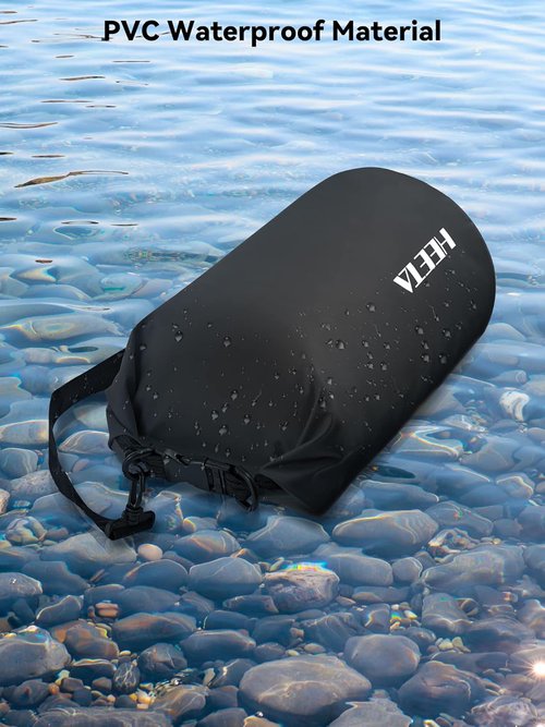 HEETA Waterproof Dry Bag - Lightweight Roll Top Backpack with Emergency Whistle | 5L/10L/20L/30L/40L for Travel, Kayaking, Camping