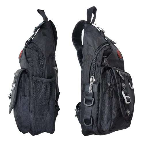 Vanlison Sling Backpacks, Sling Chest Bags Shoulder Crossbody Bags for Men Women Outdoor Travel Walking Dog Running Black