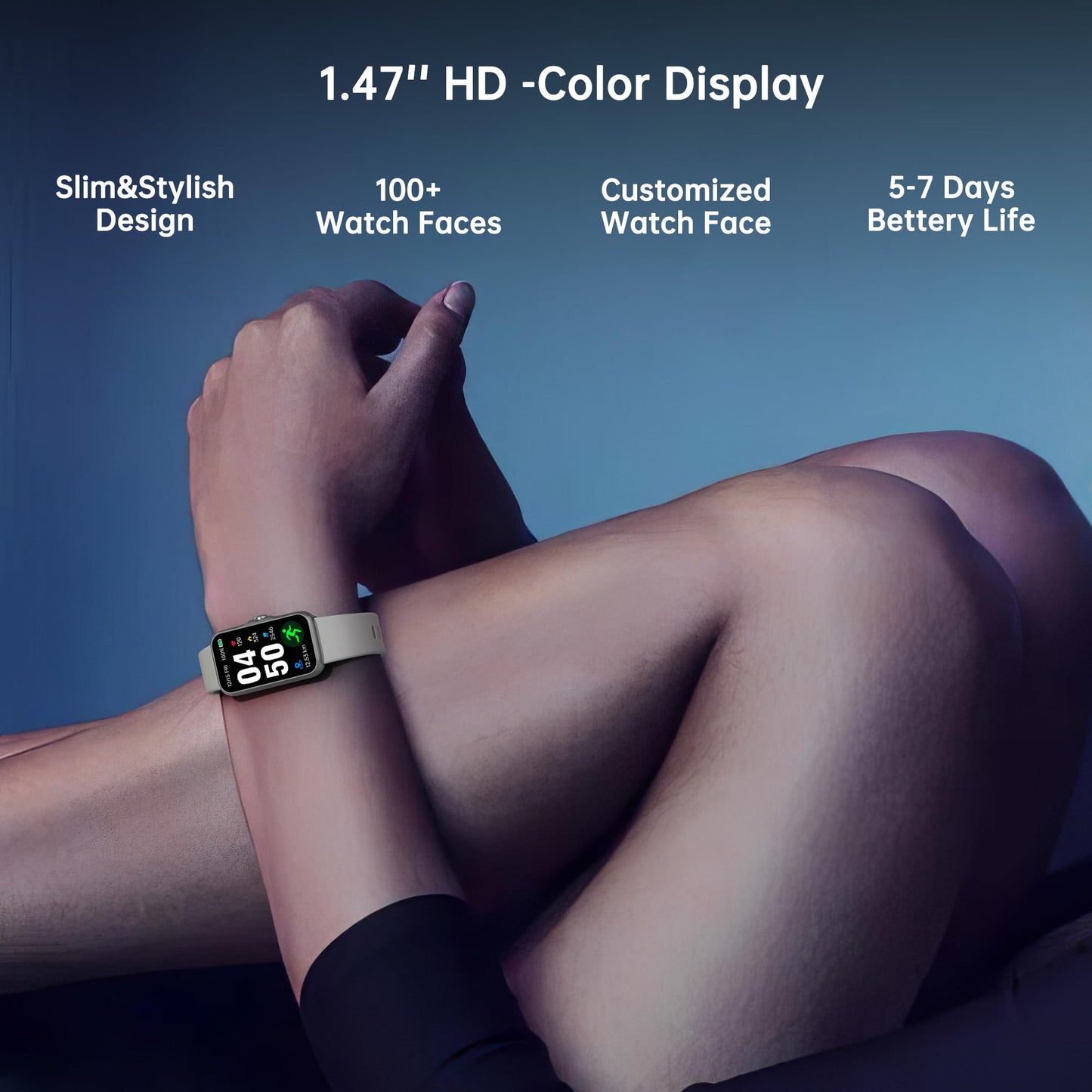 Health Fitness Tracker, Smart Watch with 24/7 Heart Rate and Blood Oxy-gen Monitor, Sleep Tracker with IP68 Waterproof, Activity Tracker Pedometer Step Counter for Women Men