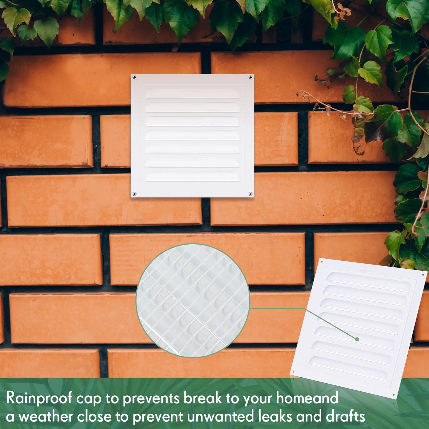 2 Pcs 6 x 6 Inch Aluminum Gable Vents Attic Vents Metal Gable Wall Shed Vent with Screw and Screen Mesh, Square Return Louver Grille for Ventilation Exterior Door House Attic Garage Ceiling