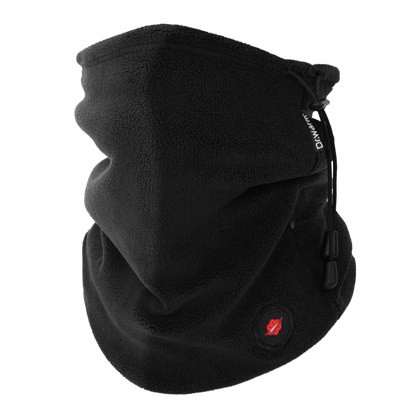 Dr.Warm Rechargeable Heated Neck Gaiter for Men & Women – Windproof Fleece Face Mask for Winter Sports, Running, Hiking, Cycling – Warm Battery-Powered Neck Warmer