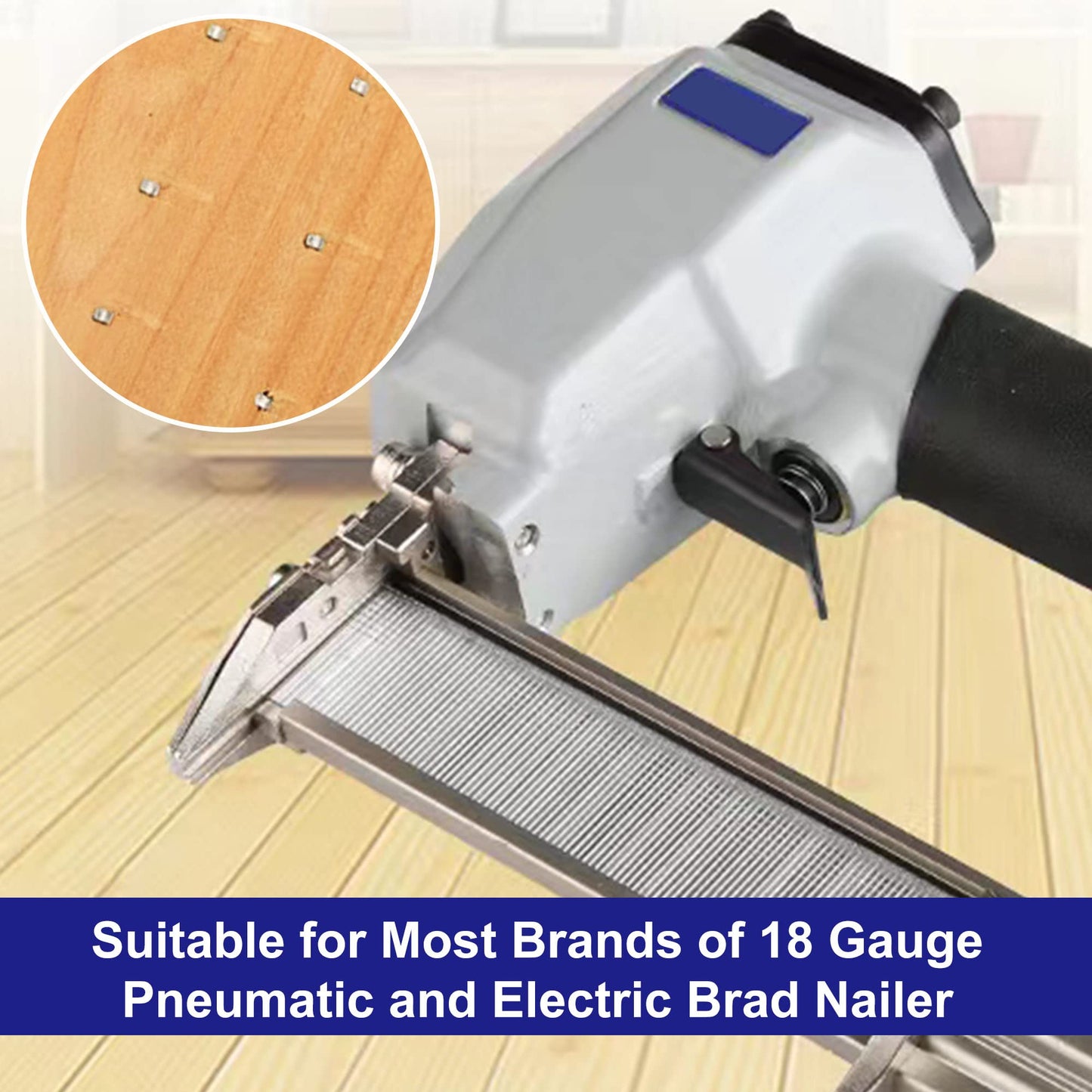 HW HAMWOO 18 Gauge 304 Stainless Steel Brad Nails,18 GA Nail Gun Nails Assorted, Suitable for Most Brand of 18 Gauge Pneumatic and Electric Brad Nailer(2",1-1/4",1",5/8")