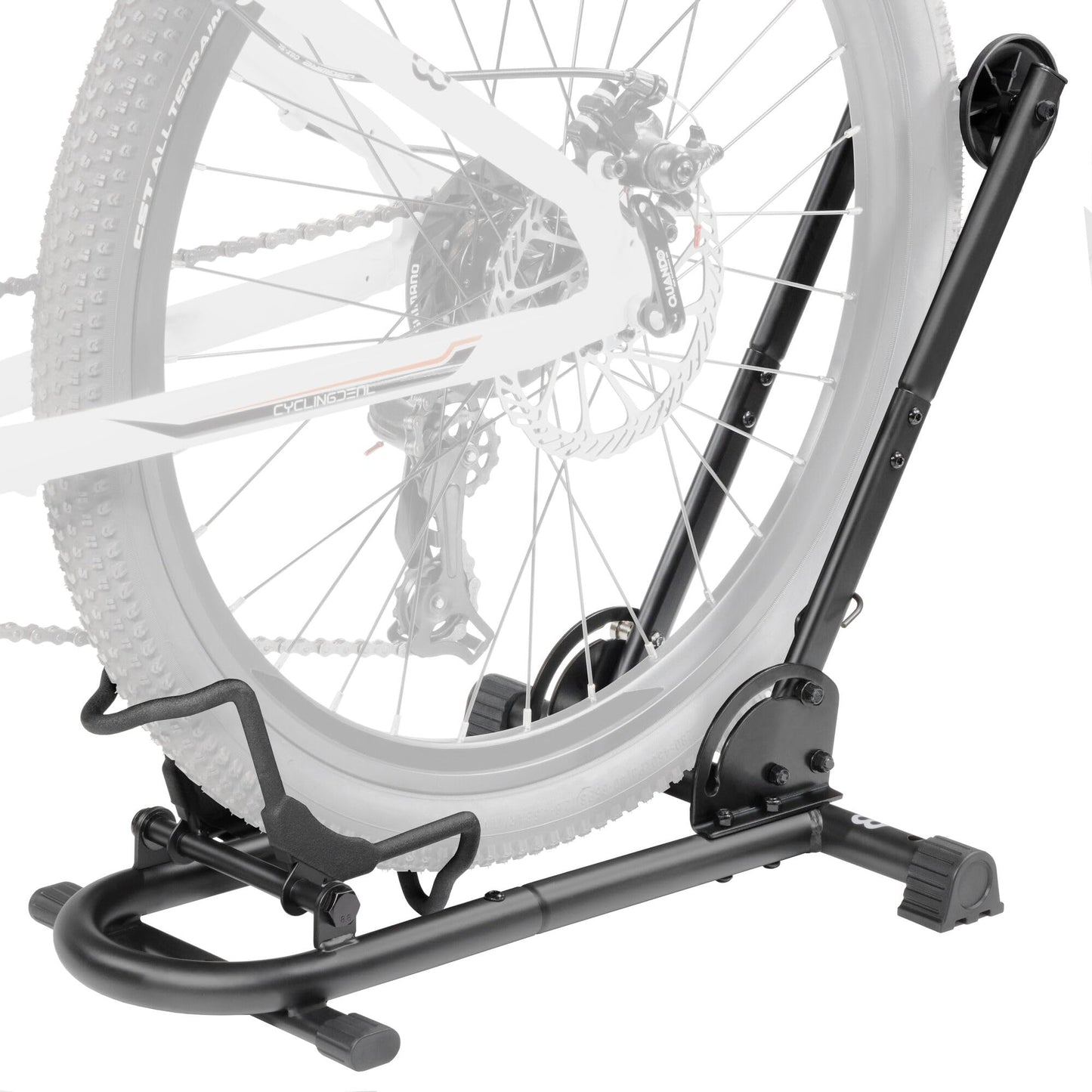 BikeHand Foldable Bike Stand Floor Rack | Sturdy & Durable Quick-Fold Design for MTB & Road Bicycle Storage - up to 2.4" Tire Width | Portable Bike Rack Garage Foldable Storage Stand | Updated Design