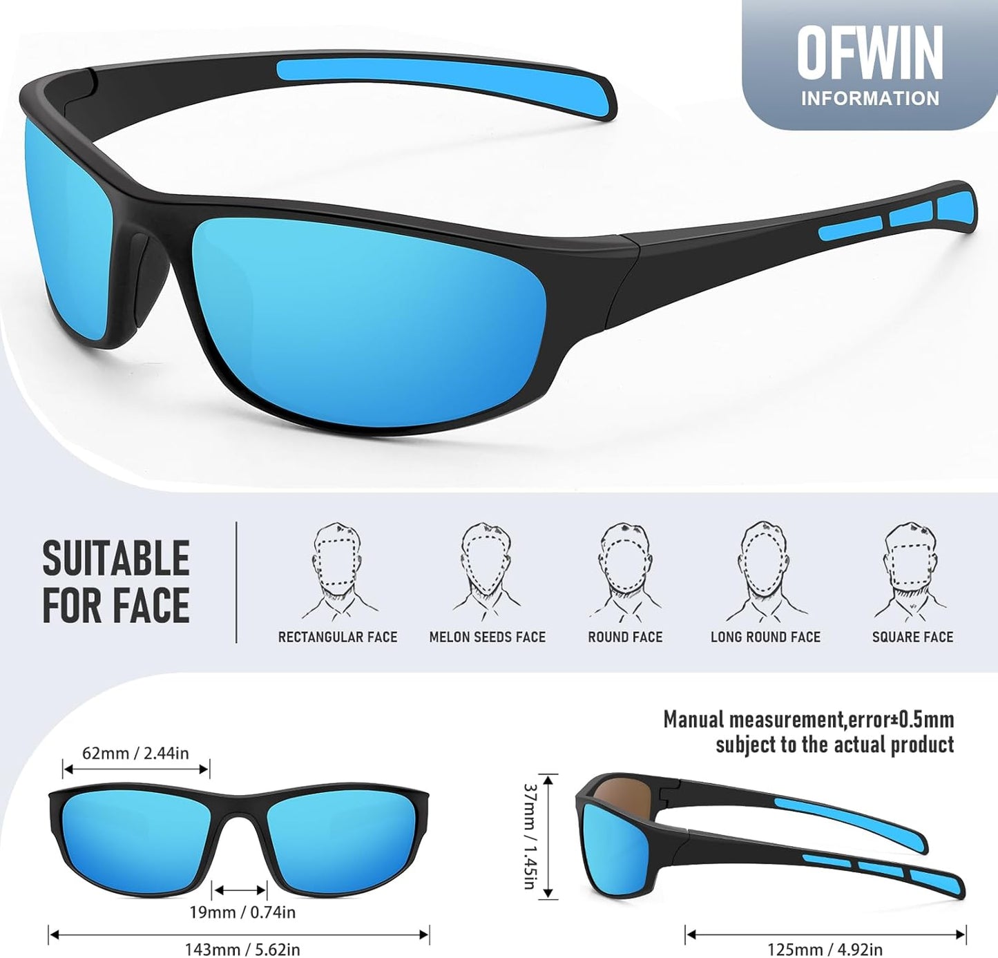 Skiennix Sports Polarized Sunglasses - UV Protection for Men & Women | Ideal for Fishing, Cycling, & Running