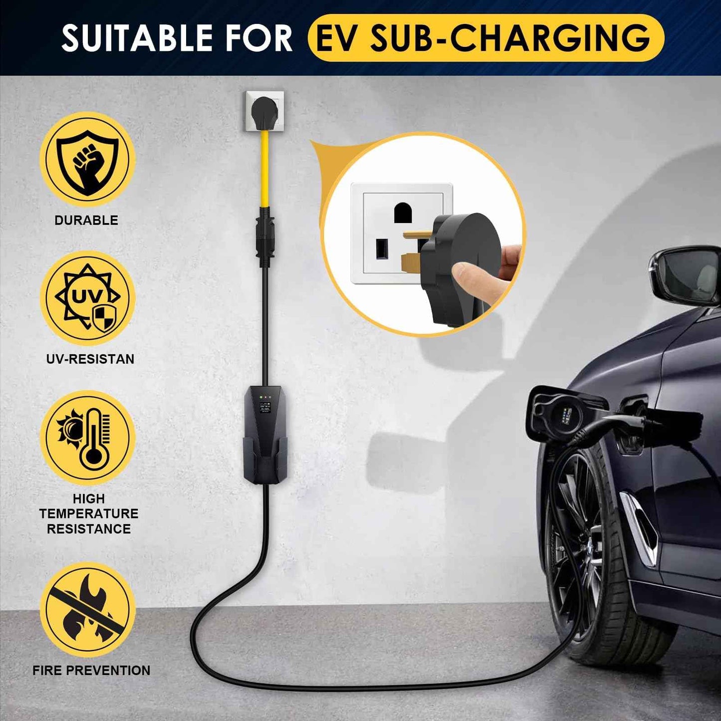 [240v to 240v] M1A2 Welder Power Adapter 220 Volt Plug Adapter Nema 6-50p to NEMA 6-20r for EV Electric Vehicle Charging STW 10AWG ETL Listed