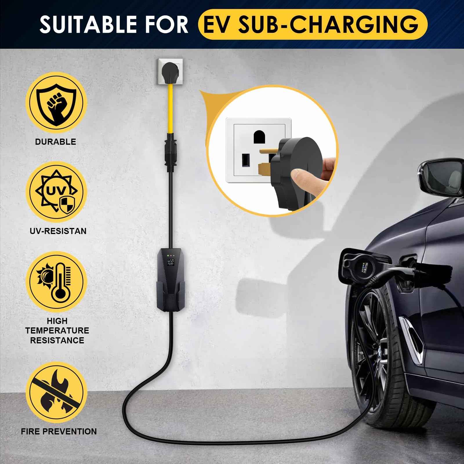 [240v to 240v] M1A2 Welder Power Adapter 220 Volt Plug Adapter Nema 6-50p to NEMA 6-20r for EV Electric Vehicle Charging STW 10AWG ETL Listed