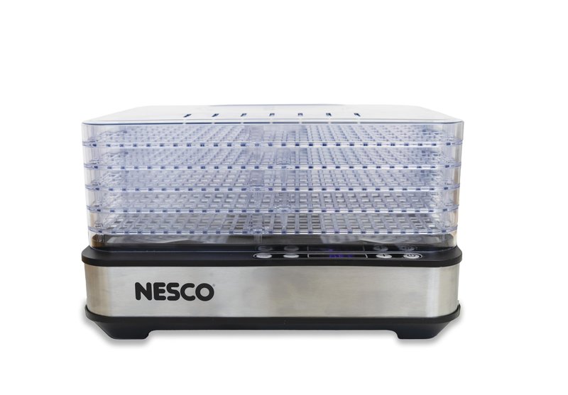 NESCO FD-5TC Snackmaster Food Dehydrator – 5 BPA-Free Trays, Adjustable Temp Control, Compact Design for Jerky, Fruit, Herbs, Pet Treats, 420W