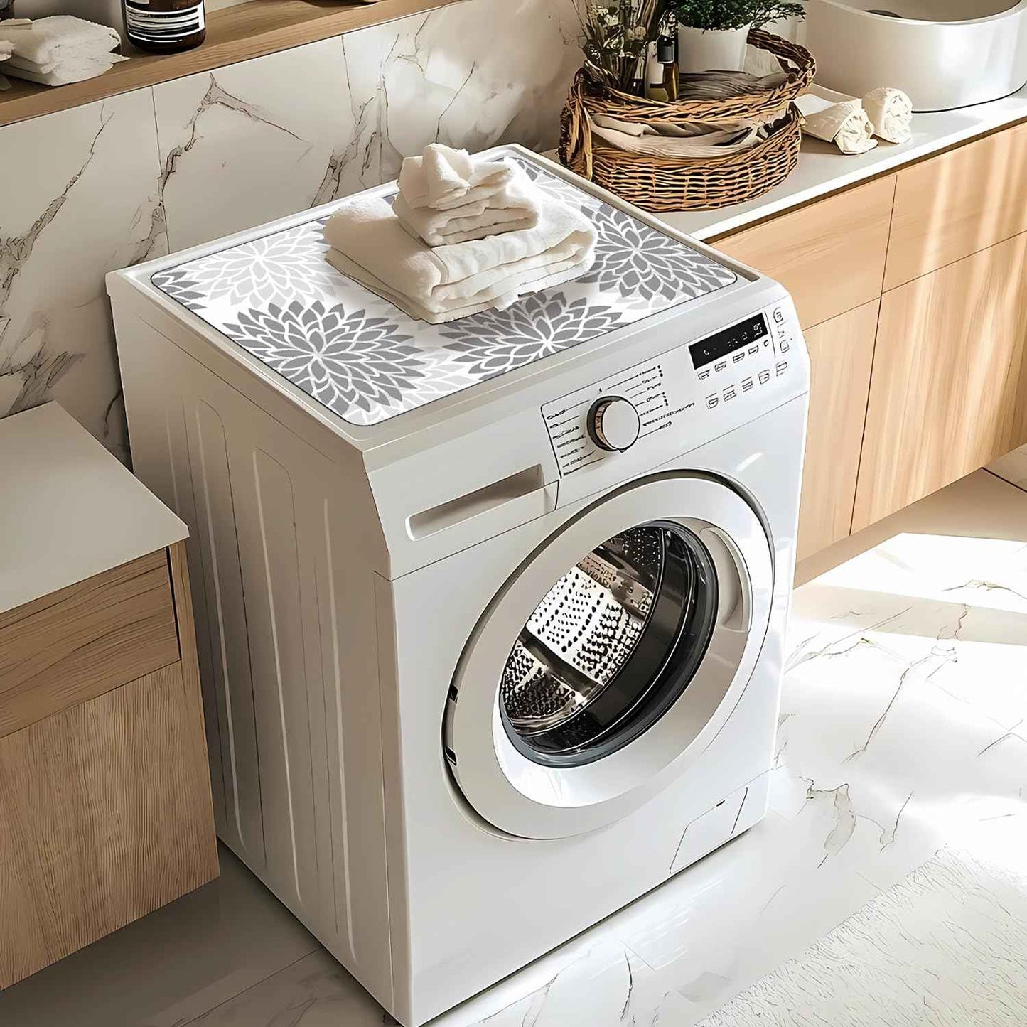 Washer and Dryer Covers for the Top 23.6“ x 19.7", – Waterproof, Non-Slip Laundry Machine Protector Mat for Dust, Scratch – Fits Most Washers, Dryers, Laundry Room Organization Essentials Accessories