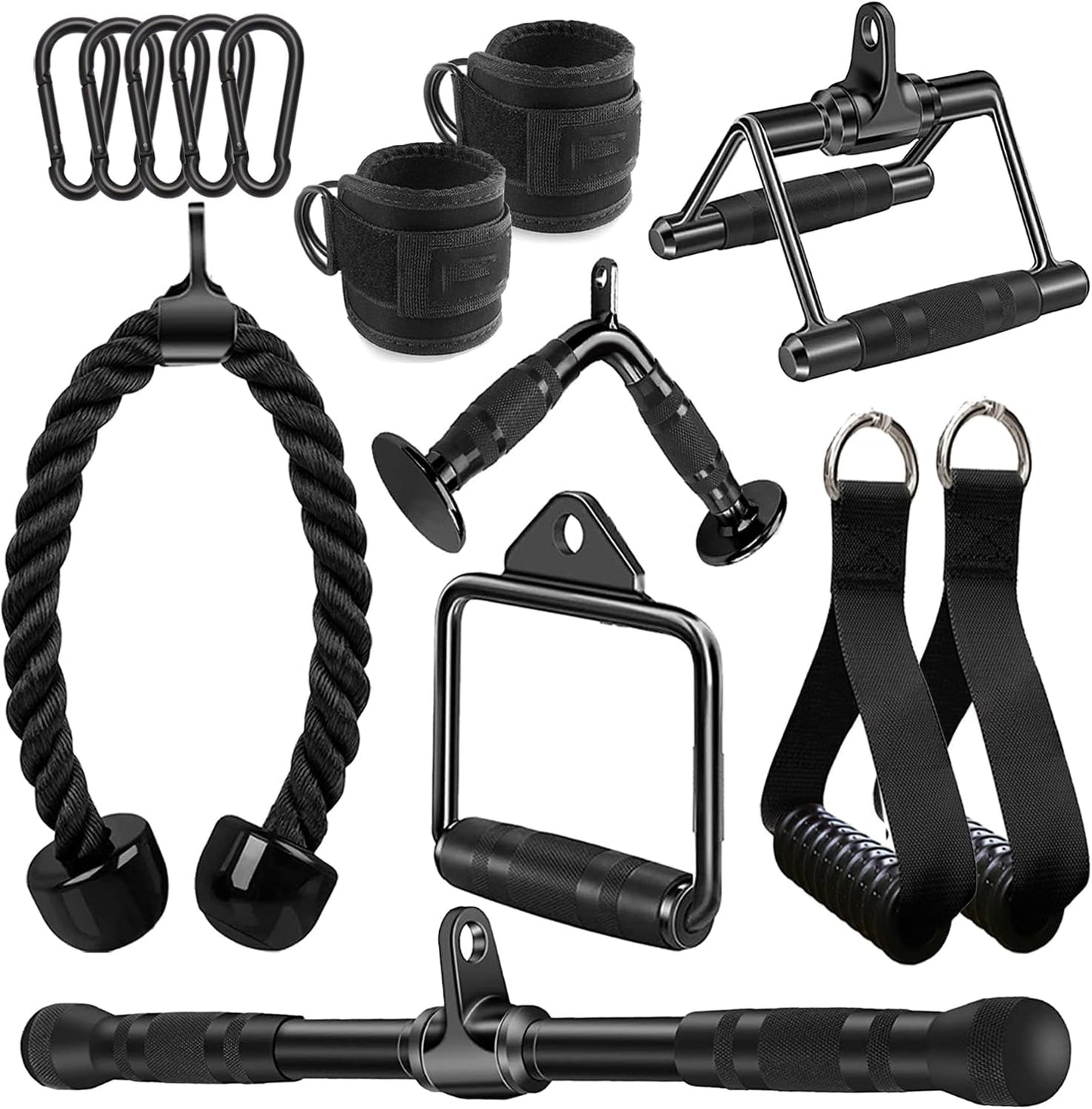 Solid Cable Machine Attachment - Versatile Gym Cable Attachments for Strength Training
