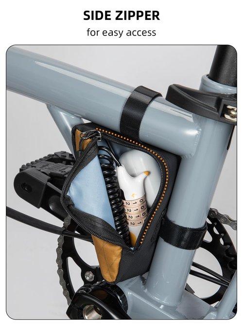 ROCKBROS Bike Frame Triangle Pouch - Waterproof Small Bicycle Bag for Men, Women & Kids - Road & Folding Bike Accessory