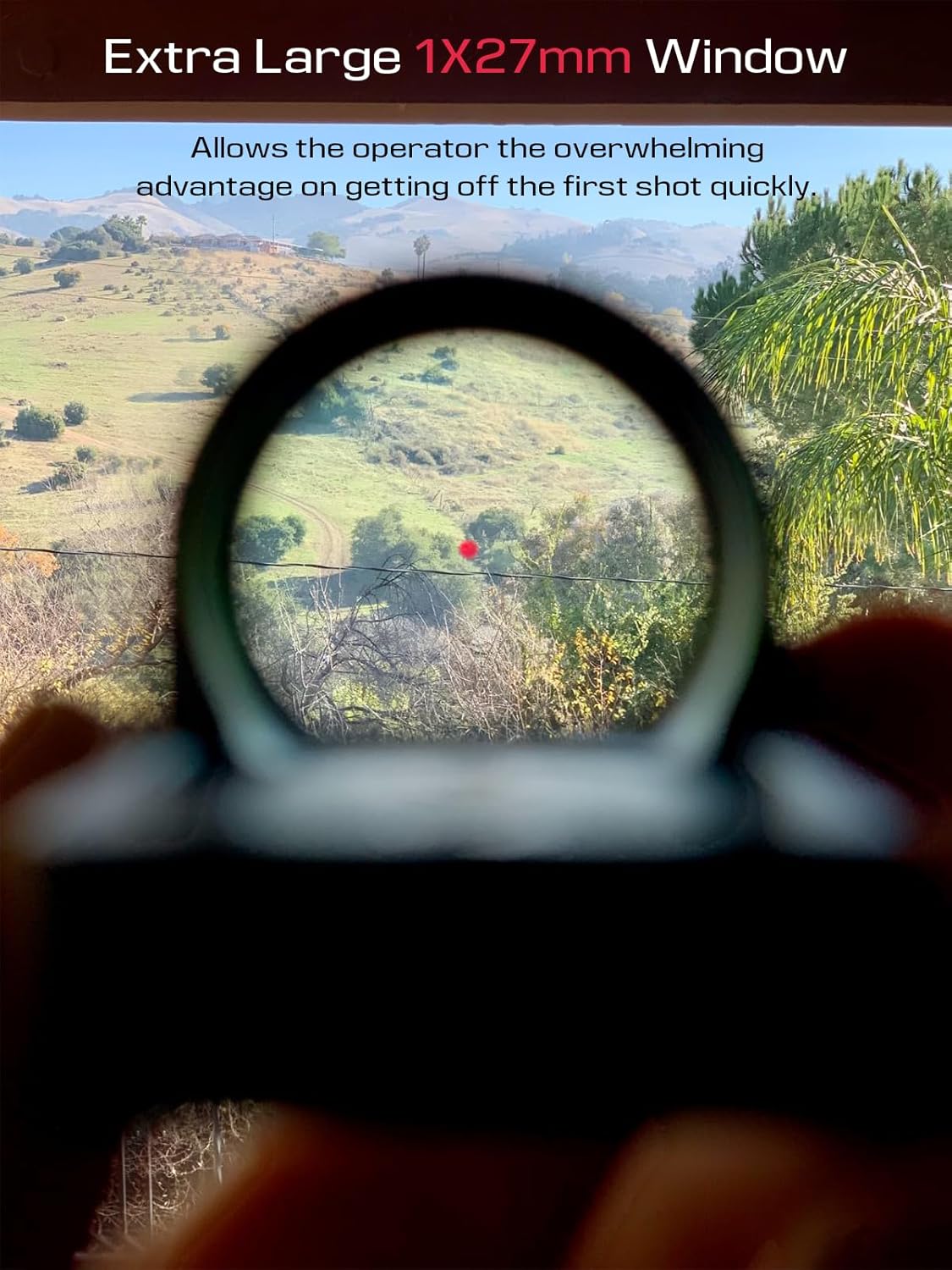 Serpens Red Dot Sight - Open Reflex Sight with Large Objective Lens | 3 MOA Dot & 45 MOA Circle, Waterproof & Fogproof Options