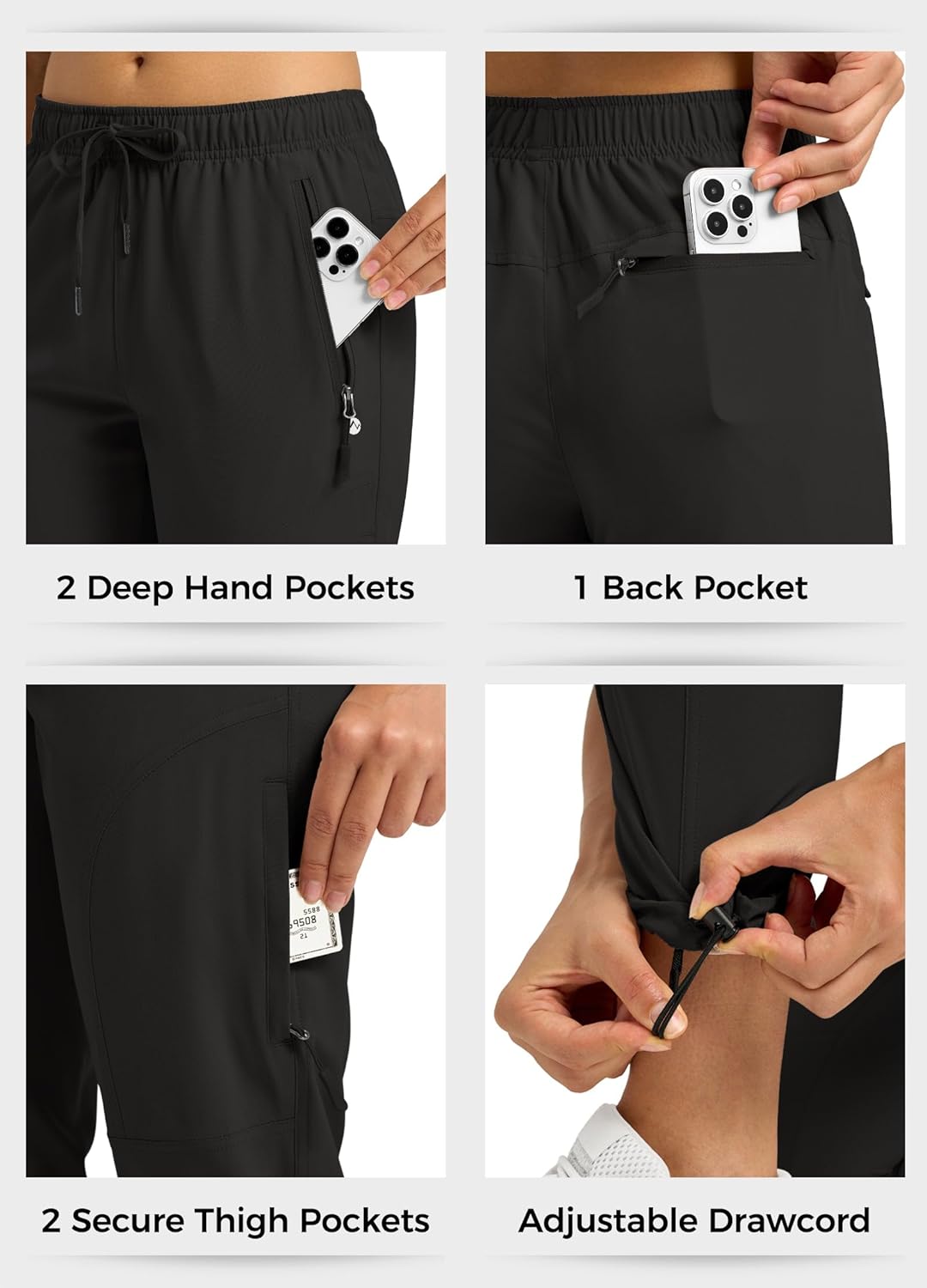Willit Women's Hiking Pants - Quick Dry Lightweight Cargo Design | Water-Resistant Travel & Golf Options