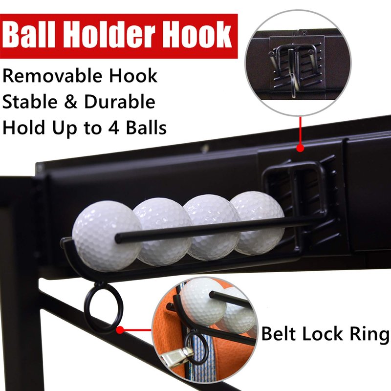 WALMANN Wall Mount Golf Bag Organizer for Garage, Extra Large 2 Golf Bag Stand Golf Equipment and Accessories Storage Rack for Garage Shed Basement