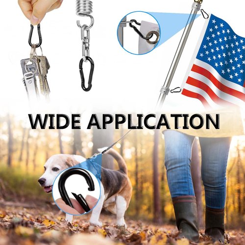 Heavy Duty Black Carabiner Clip by [Brand Name] - Quick Link Snap Hook for Camping, Hiking, and Keychains