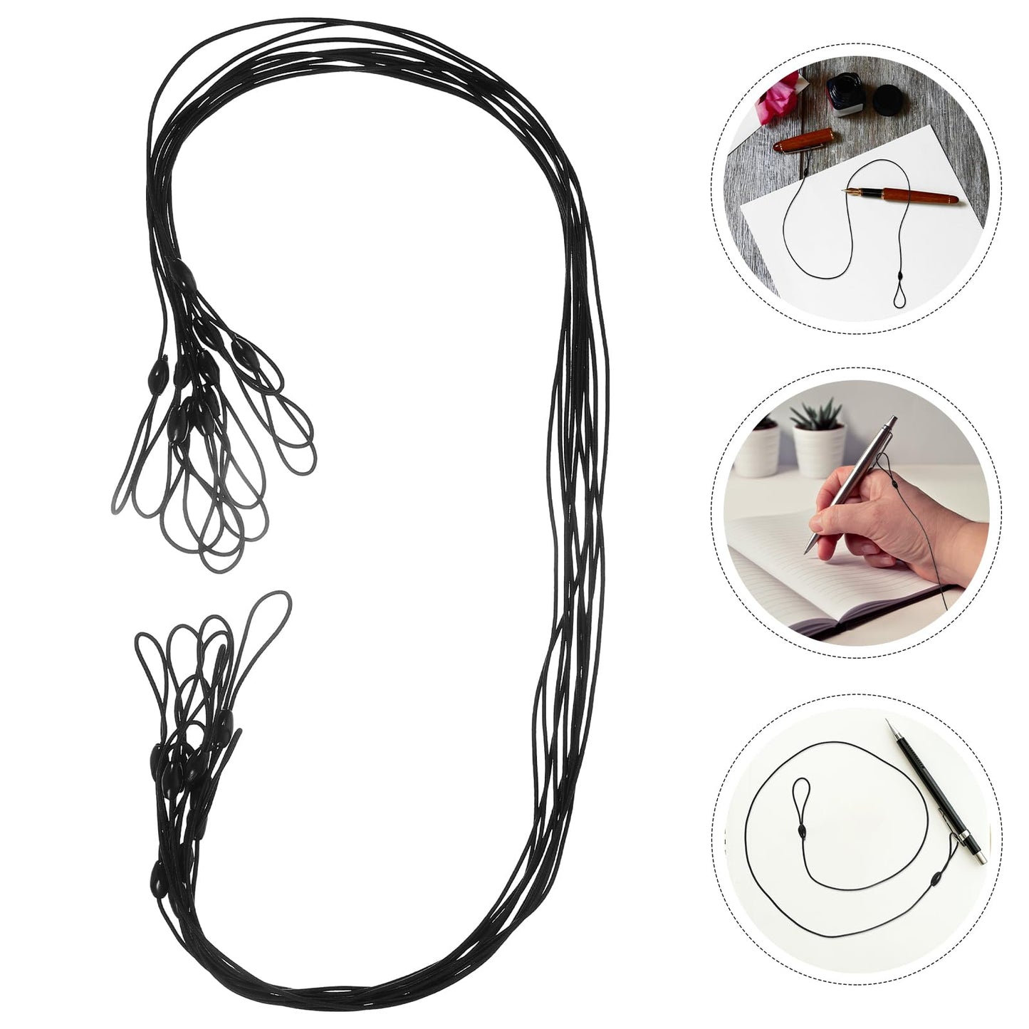 HOMSFOU 10pcs Stylus Tether Plastic Elastic Tether Lanyard for Touch Pens Anti-Lose Tablet Pens Spring Straps Tool to Tether a Drawing Pen to Touchscreen