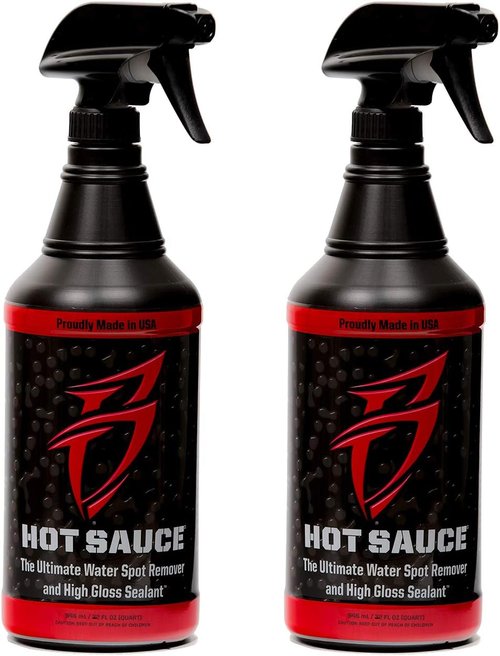 Boat Bling Hot Sauce Hard Water Spot Remover - Premium High-Gloss Wax Sealants, 32 oz | 2 Pack