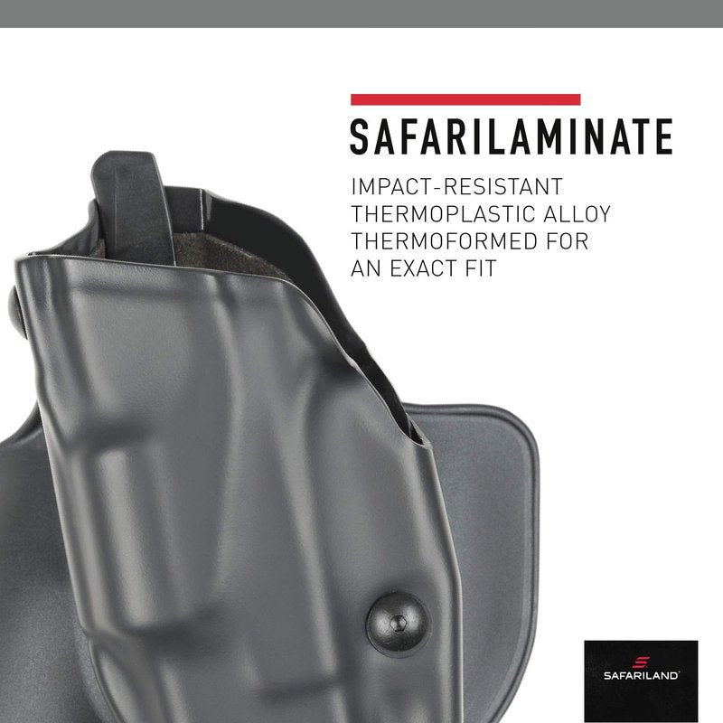 Safariland 6378, ALS Concealment Paddle and Belt Loop Combo Holster, Fits: Glock 17, 22, 31, Black - STX Plain, Right Hand